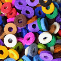 15x Felt for bass buttons