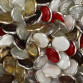 10x Metallknopf mit Schraube