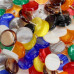 10x Plastični gumb z vijakom - perla