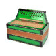 Wooden Housing 38 / 37+3/3, 5/6+0 - painted, green-black (031)