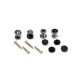 Metallfuss mit Gummi 15 mm x 16 mm S - alt Silber