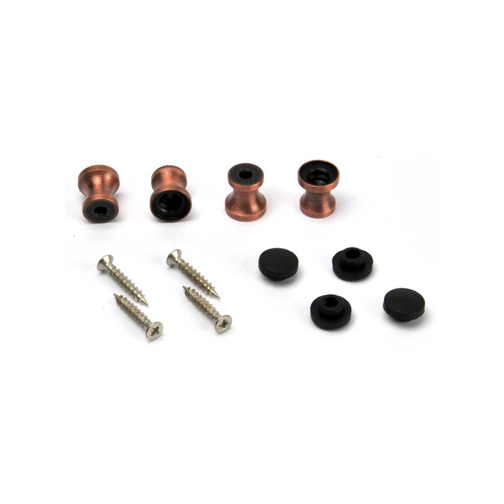 Kovinska nogica z gumico 15 mm x 16 mm S - stari baker