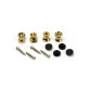 Metallfuss mit Gummi 15 mm x 16 mm S - vergoldet