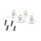 Plastic leg 21 mm x 21,5 mm / R - white