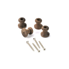 Holzfuss, runde 19 mm x 20 mm - Walnuss