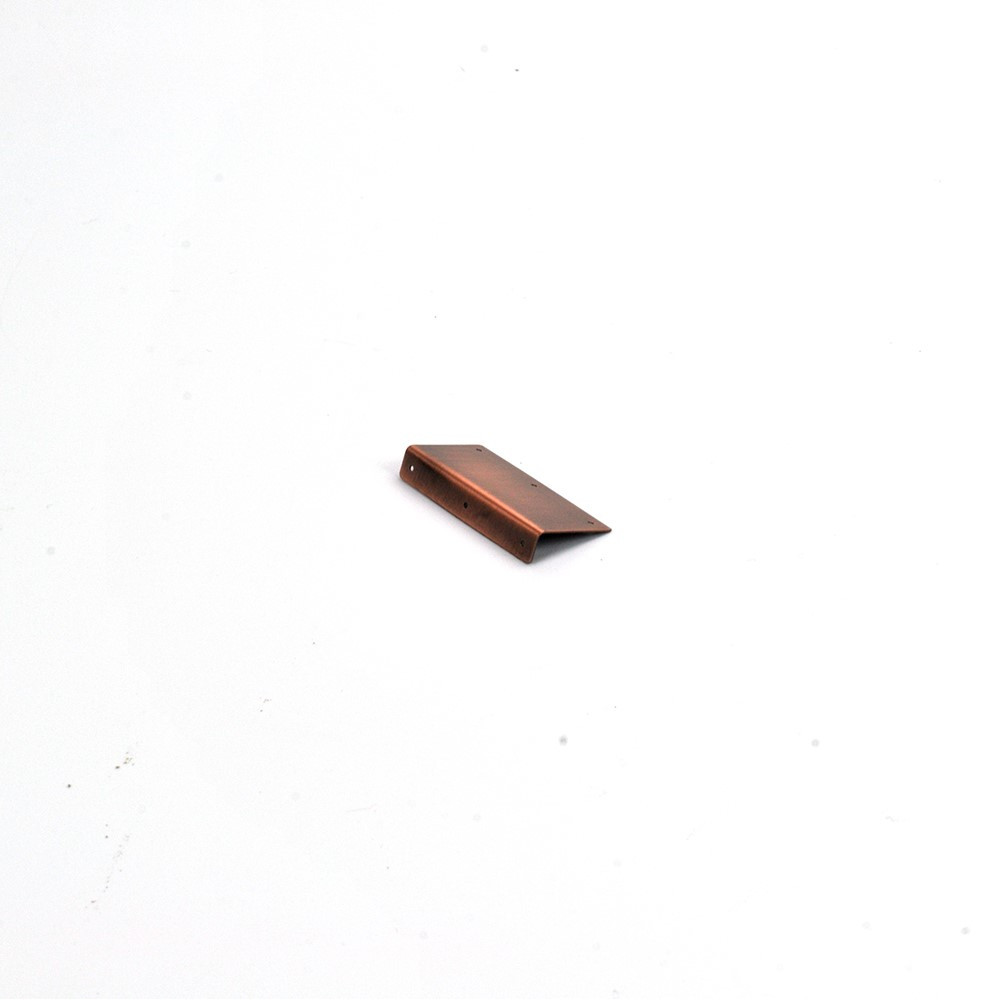 L corner 7 mm x 19 mm x 41 mm - old copper