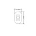 Plastic valve without felt - oval