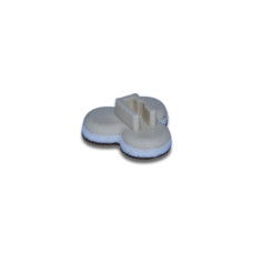 Plastic valve with felt - 3,5 mm - triangular clover V