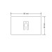 Kunststoffklappe mit Filz - 3,5 mm - Bass 50 mm x 30 mm