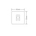 Plastic valve without felt - bass 30 mm x 30 mm