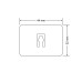 Plastic valve with felt - 3,5 mm - bass 44 mm x 32 mm