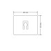 Plastična poklopka s filcem - 3,5 mm - za base 40 mm x 33 mm