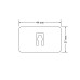 Plastična poklopka s filcem - 3,5 mm - za base 44 mm x 27 mm