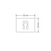Plastic valve with felt - 3,5 mm - chords 32 mm x 23 mm