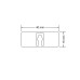Plastic valve with felt - 3,5 mm - 40 mm x 16 mm