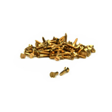 Flat head screw (10 pcs) fi 4,0 mm - 2 mm x 10 mm - brass