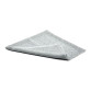 Decorative textile - soft - 0,5 m x 0,5 m - silver