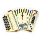 Wooden Wall Clock, Accordion - Black